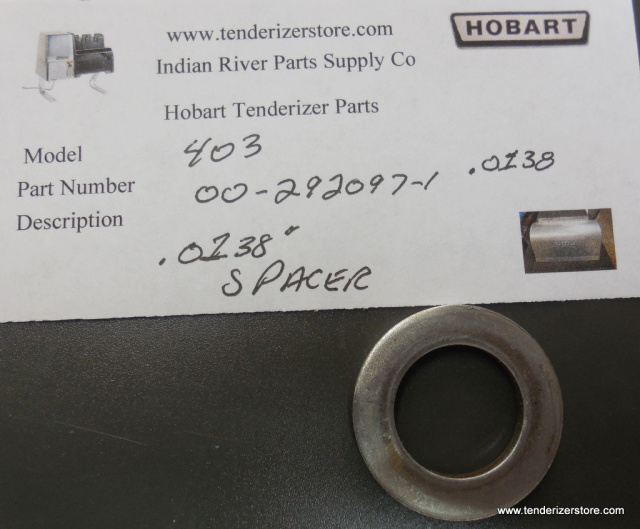 Hobart Steakmaster 403  00-292097-1 .138" Spacer Sold  Lots Of Five, Lots Of Ten