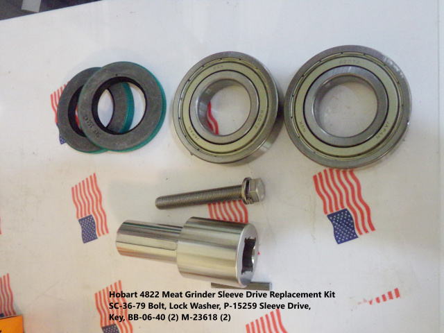 Hobart 4822 Meat Grinder Sleeve Drive Replacement Kit SC-36-79 Bolt ...