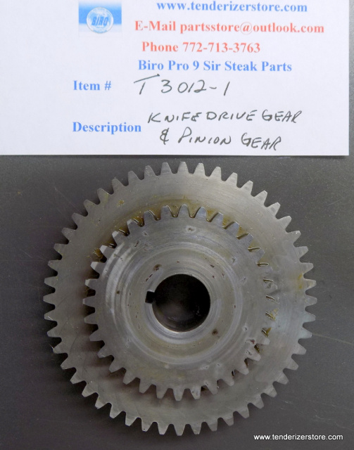 Biro-Pro-9-Sir-Steak T3012-1 Knife Drive Gear & Pinion Gear Used